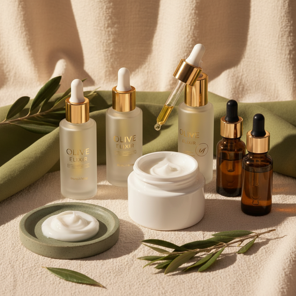 Skincare serums and creams