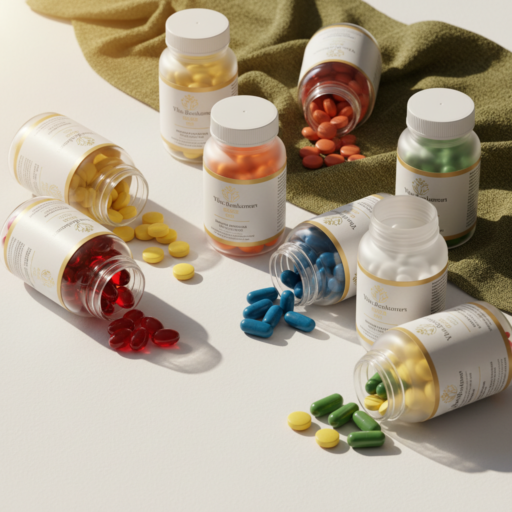 Vitamin and supplement bottles